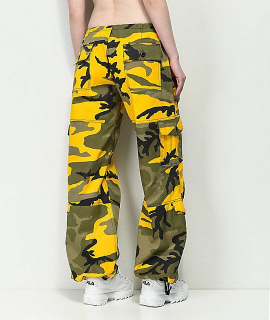 pantalones vans mujer amarillo