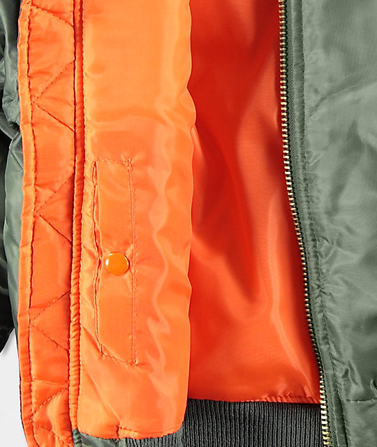 Rothco Boys Ma 1 Olive Blaze Orange Reversible Er Jacket Zumiez Rothco Boys Ma 1 Olive Blaze Orange Reversible Er Jacket