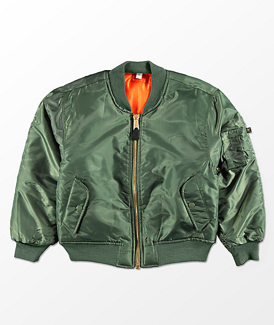 Rothco Boys Ma 1 Olive Blaze Orange Reversible Er Jacket Zumiez