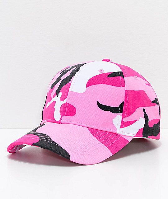 Rothco Pink Camo Strapback Hat | Zumiez