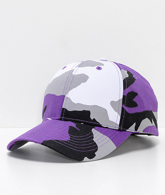 purple camo hat