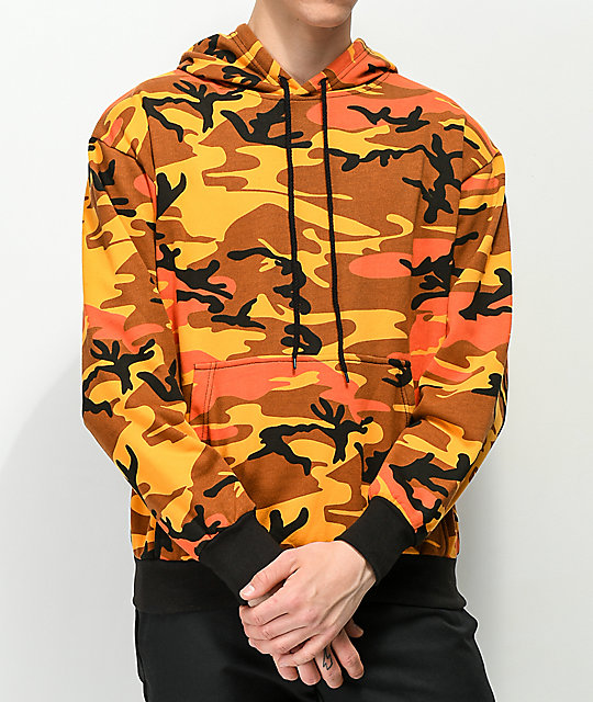 nike orange camo hoodie