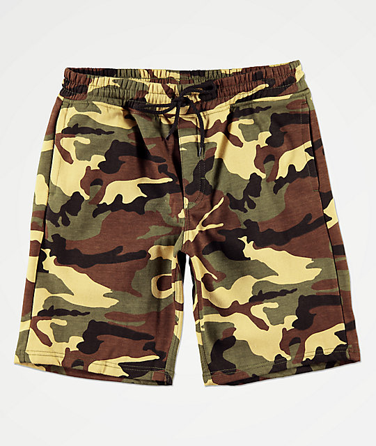 camouflage sweat shorts