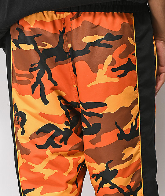 orange camo jogger pants