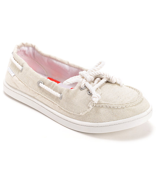 roxy white slip on shoes