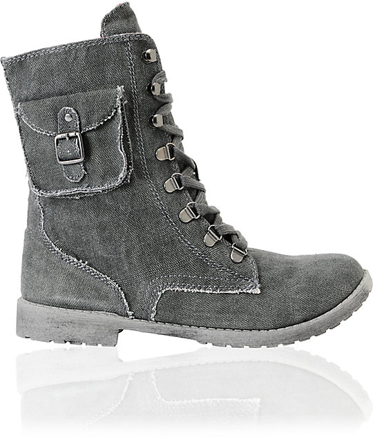 Roxy Black Wash Canvas Ponderosa Boots Zumiez