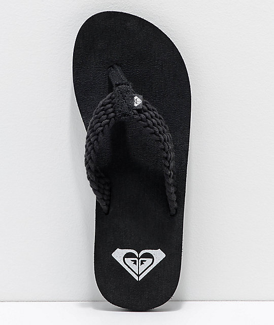 roxy black sandals