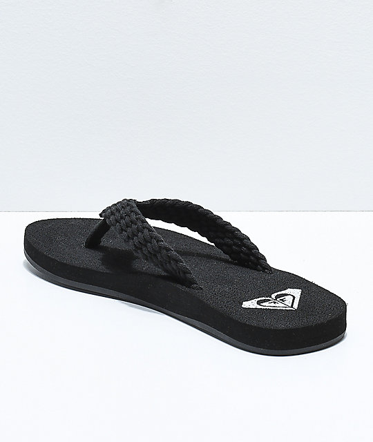 roxy black sandals