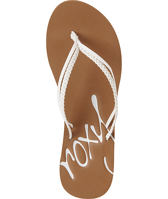 Roxy Rio White  Flip  Flop  Sandals  Zumiez