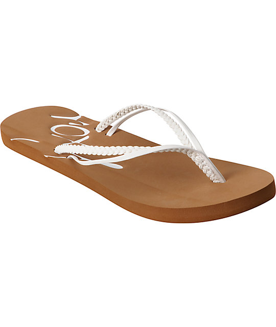 roxy braided flip flops