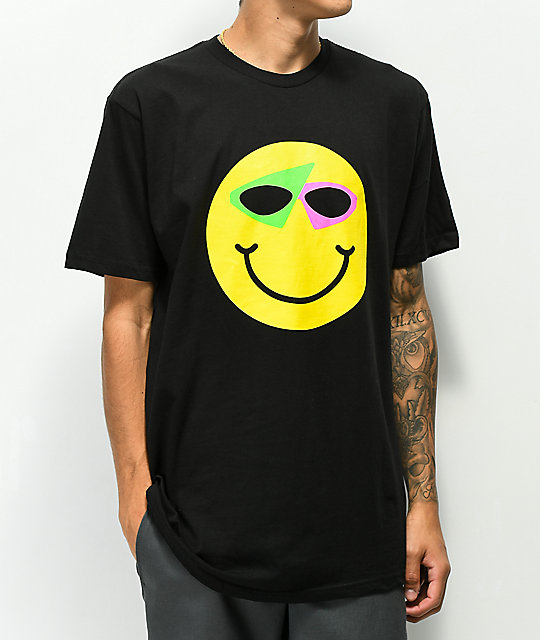 Roy Purdy Happy Face Black T Shirt Zumiez - 