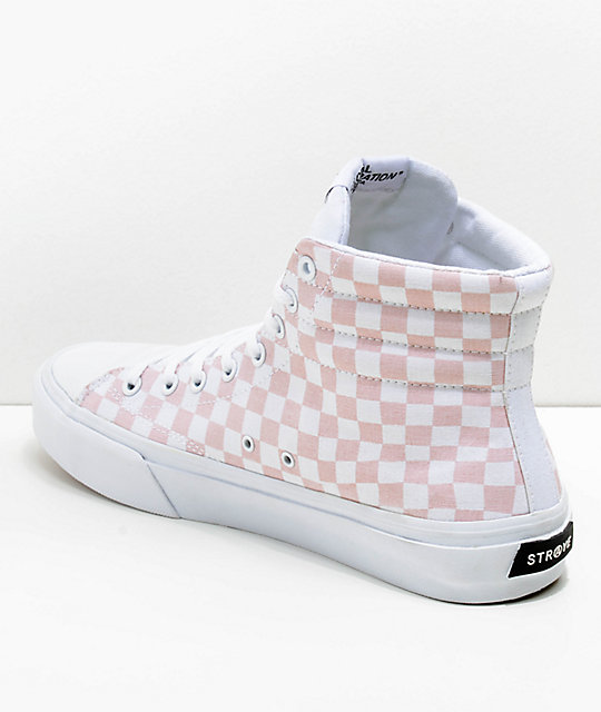 pink checkered shoes