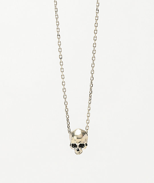 silver skull necklace