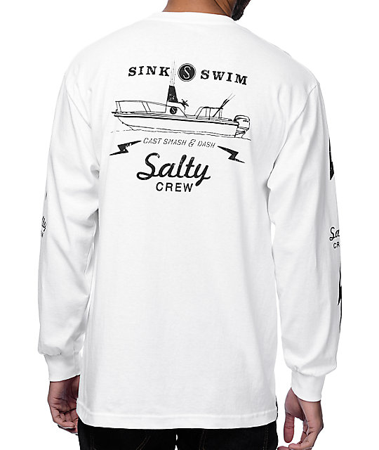 Salty Crew Dash White Long Sleeve T-Shirt | Zumiez