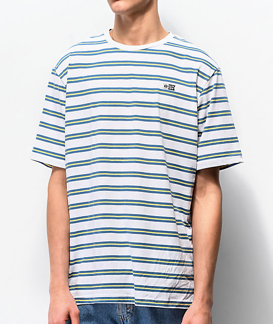 camisetas blancas con azul