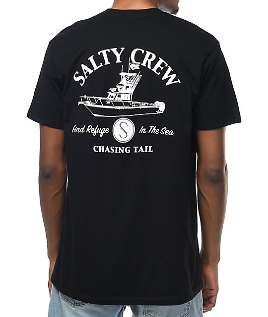 Salty Crew Pinnacle Boat Black T-Shirt | Zumiez
