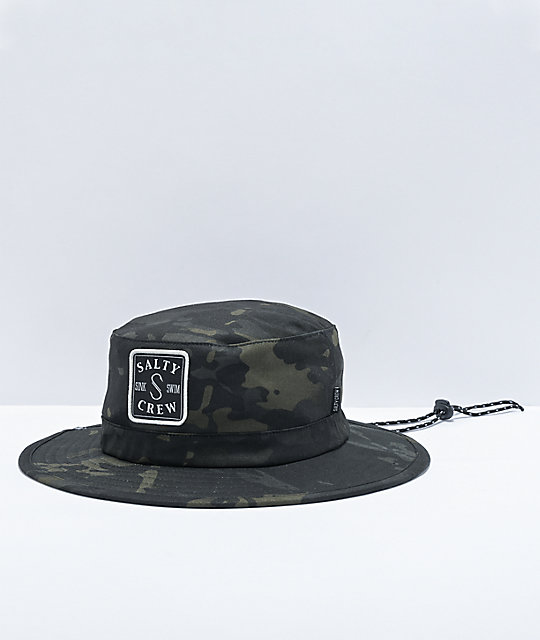 black and white camo bucket hat