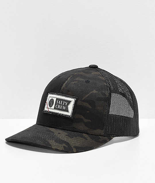 salty crew camo trucker hat