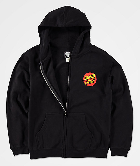 boys black zip hoodie