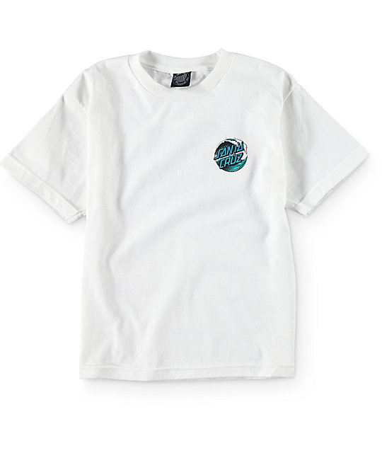 Santa Cruz Boys Wave Dot White T-Shirt | Zumiez