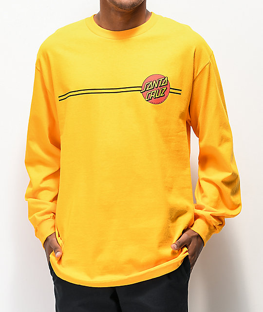 Santa Cruz Classic Dot Gold Long Sleeve T-Shirt | Zumiez
