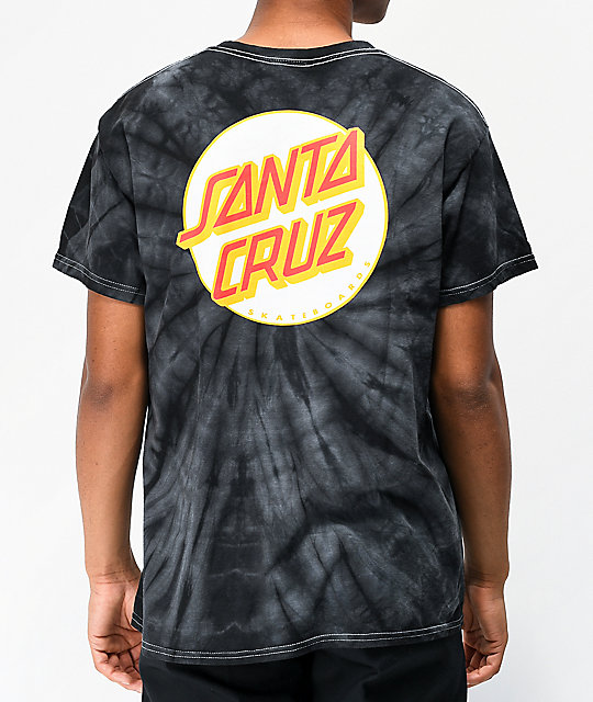 Santa Cruz Other Dot Black Spider Tie Dye T-Shirt | Zumiez.ca