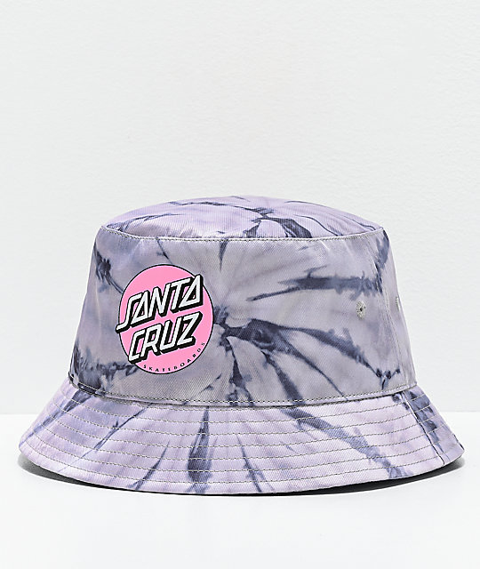 black tie dye bucket hat