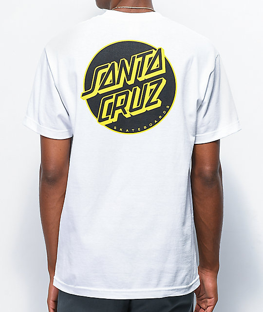 camiseta blanca y amarilla