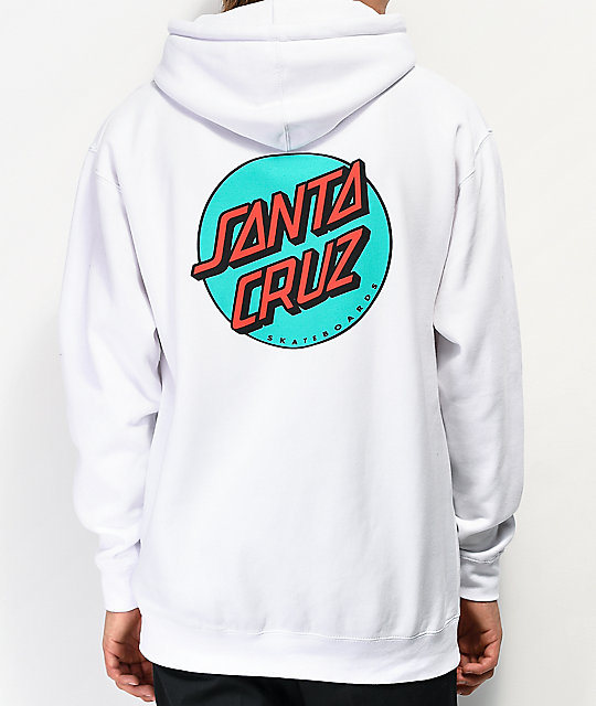 Santa Cruz Other Dot Sudadera Con Capucha Blanca Zumiez