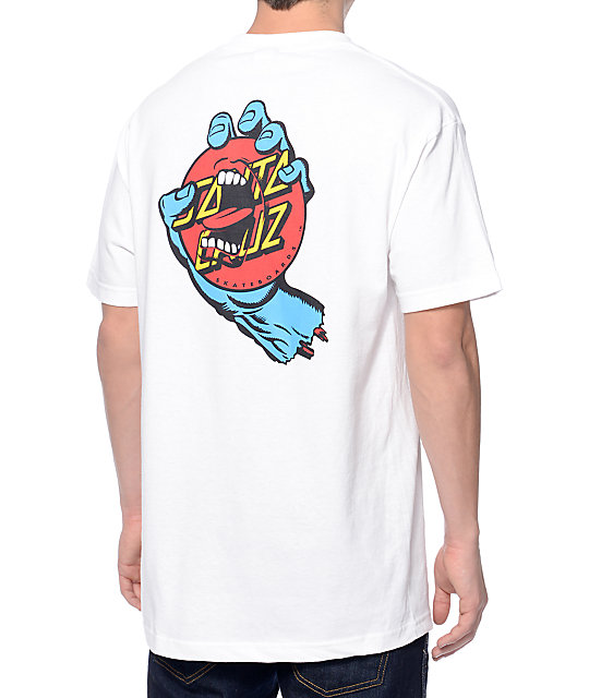 Santa Cruz Screaming Dot White T-Shirt | Zumiez