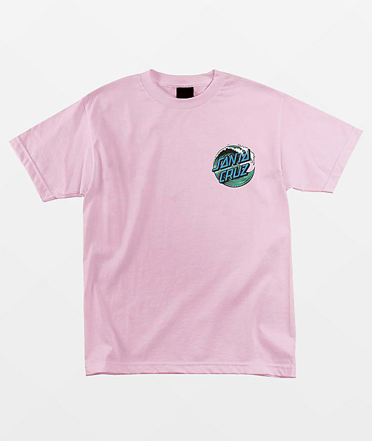 Santa Cruz Wave Dot Pink T-Shirt | Zumiez