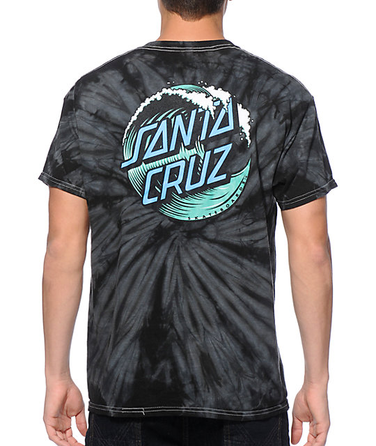 Santa Cruz Wave Dot Tie Dye T-Shirt at Zumiez : PDP