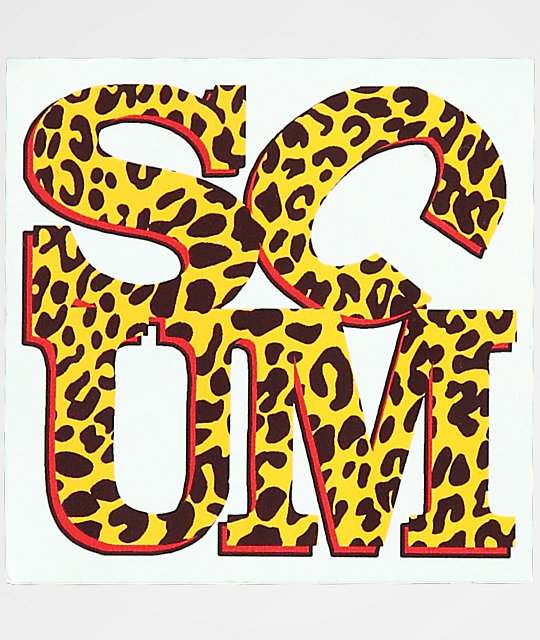 scum love leopard sticker zumiez