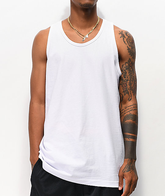 polera blanca sin mangas
