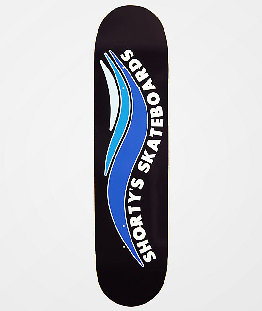 Shorty's Skate Wave 7.75" tabla de skate negra y azul Zumiez