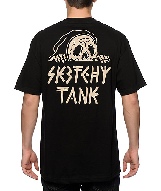 Sketchy Tank Lurk Black T-Shirt | Zumiez