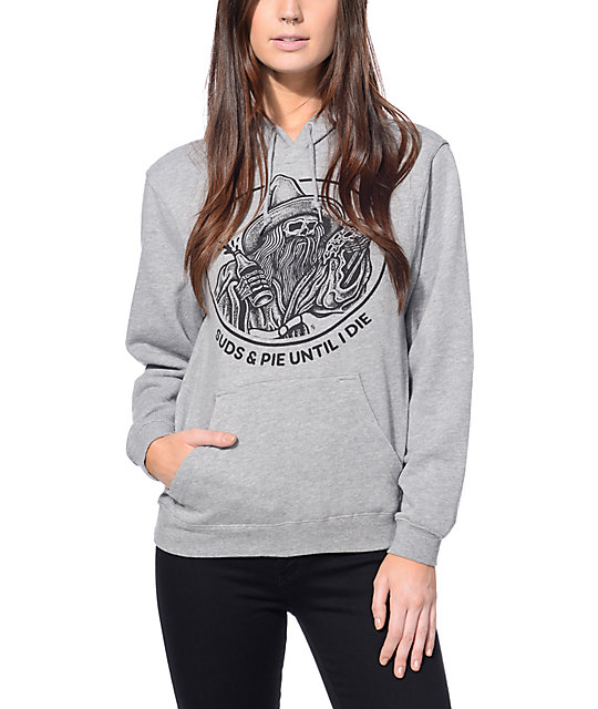 Sketchy Tank Suds And Pie Heather Grey Hoodie