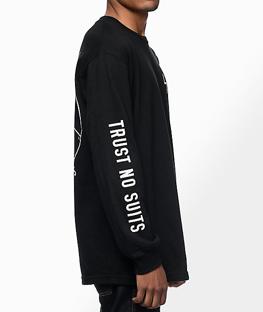 Sketchy Tank Trust Black Long Sleeve T Shirt