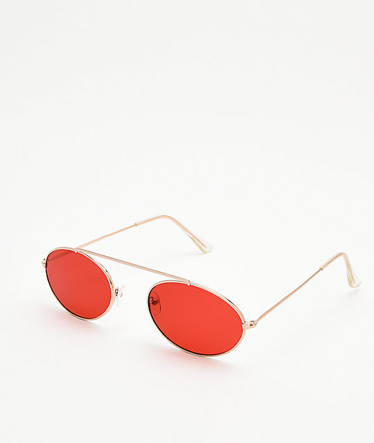 gafas de sol rojas
