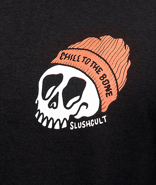 Slushcult Chill To The Bone Black T-Shirt | Zumiez
