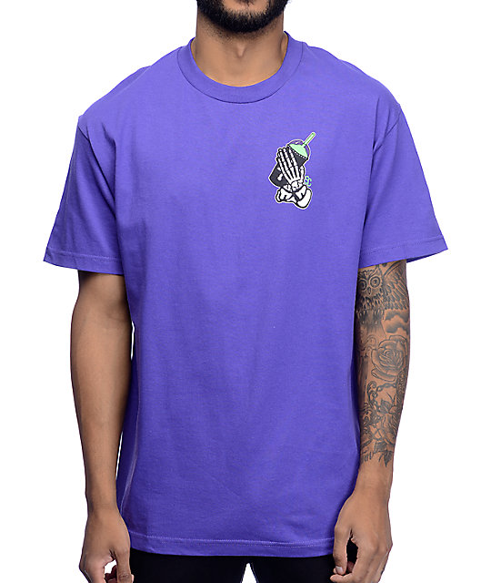 Slushcult Slush God Bones Purple T-Shirt | Zumiez