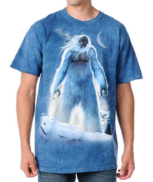 Spacecraft x The Mountain Snow Yeti Blue T-Shirt | Zumiez