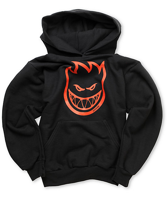 Spitfire Boys Bighead Black & Red Pullover Hoodie | Zumiez