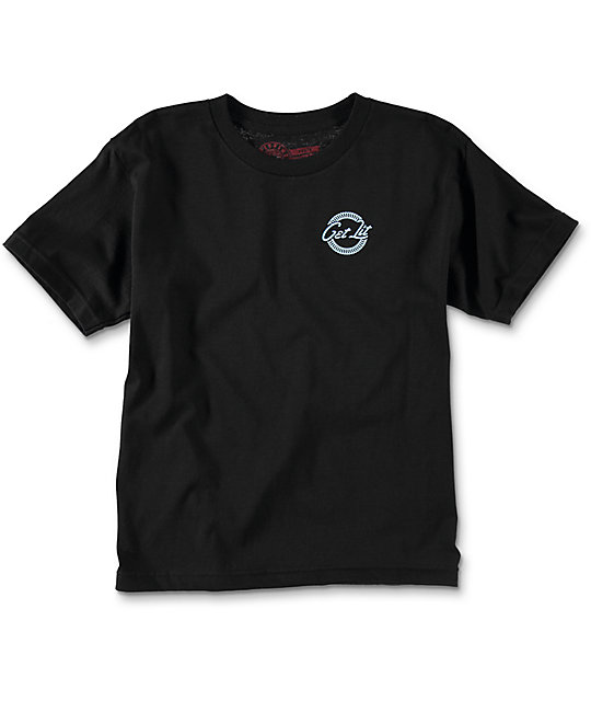Spitfire Neon Burner Black Boys T-Shirt | Zumiez