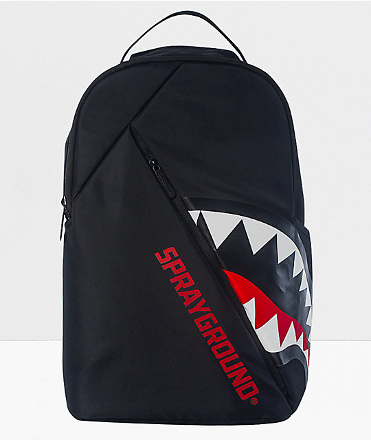 Sprayground Angled Ghost Shark Black Backpack | Zumiez