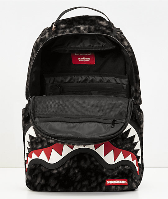 Sprayground Deluxe Fur & Rubber Shark Mouth Backpack | Zumiez