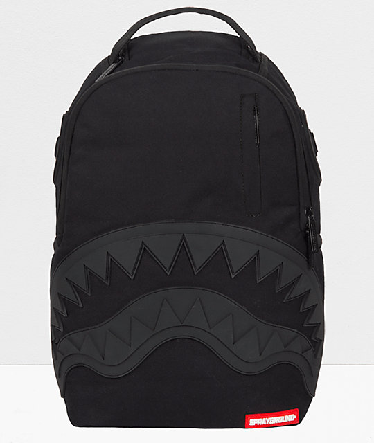 Sprayground Ghost Rubber Shark Black Backpack | www.bagsaleusa.com/louis-vuitton/