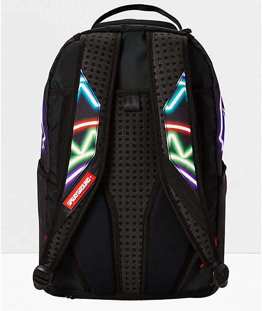 Sprayground Neon Shark Black Backpack | www.speedy25.com