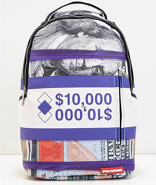 Sprayground Purple Money Stack Backpack | Zumiez