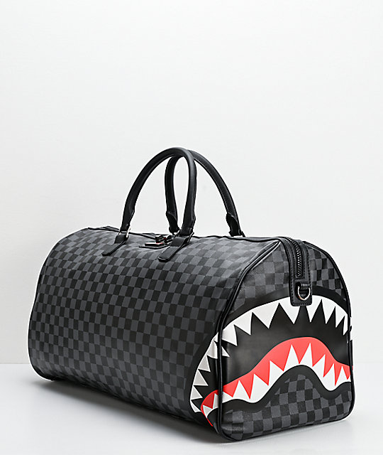 sprayground sharks in paris duffel